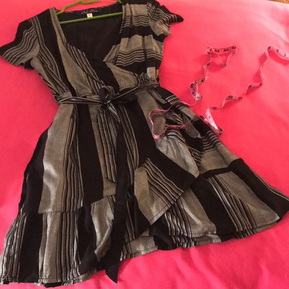NWOT Francesca’s Blue Rain Wrap Dress